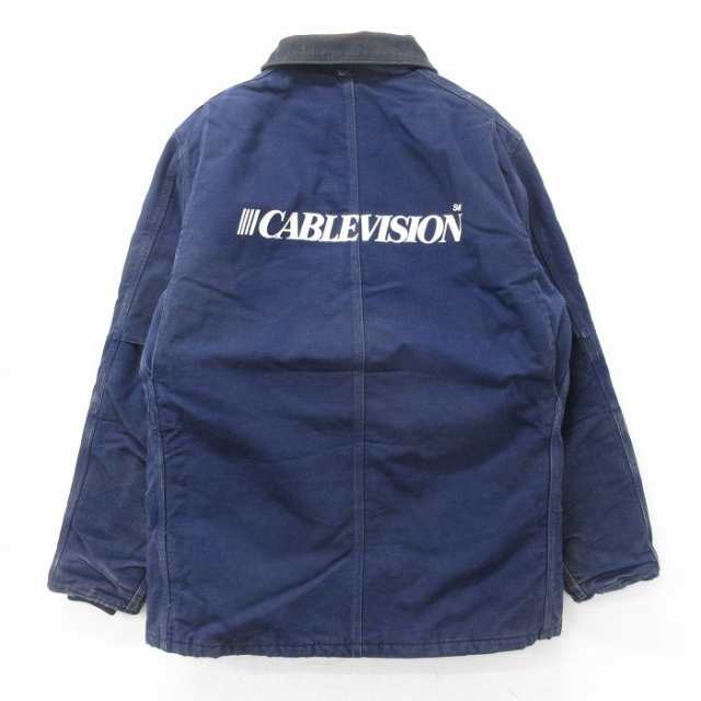 古着 カーハート Carhartt トラディショナル コート メンズ 90年代 90s CABLEVISION ダック地 襟コーデュロイ 大きいサイズ ロ 中古 古着