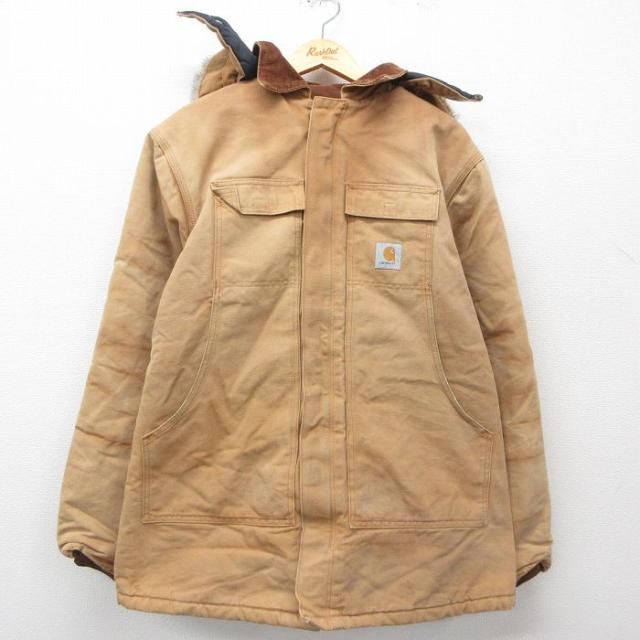 古着 カーハート Carhartt 長袖 トラディショナル コート パーカー メンズ 90年代 90s 襟コーデュロイ ダック地 大きいサイズ  中古 古着の通販は