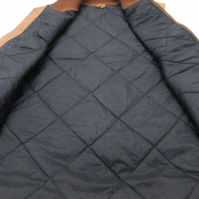 古着 カーハート Carhartt ベスト メンズ 90年代 90s ワンポイントロゴ ダック地 コットン USA製 ベージュ カーキ 内側キルテ 中古 古着 古着 カーハート Carhartt ベスト メンズ 90年代 90s ワンポイントロゴ