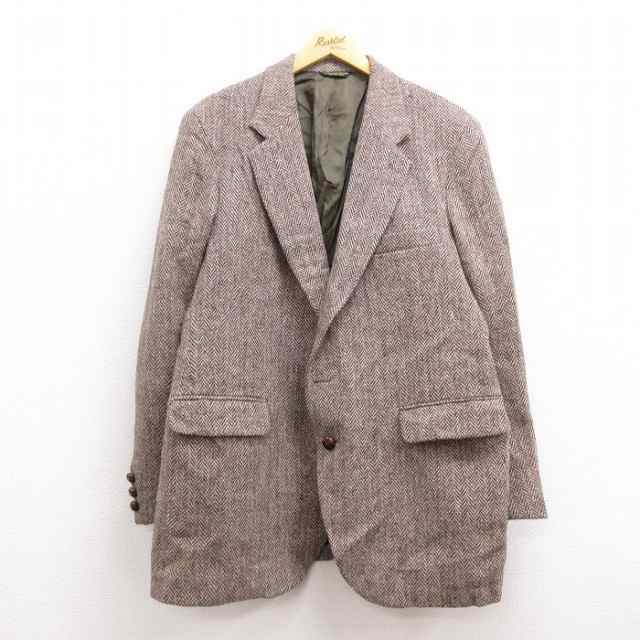 古着 ハリスツイード Harris Tweed 長袖 テーラード ジャケット メンズ