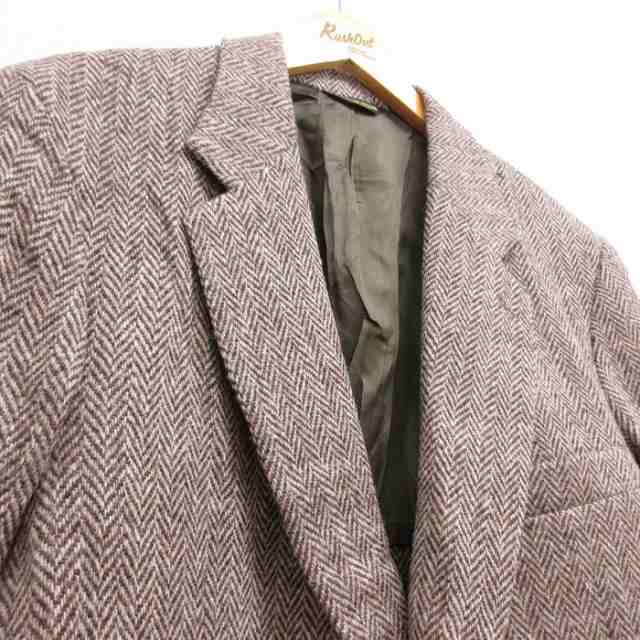 古着 ハリスツイード Harris Tweed 長袖 テーラード ジャケット メンズ