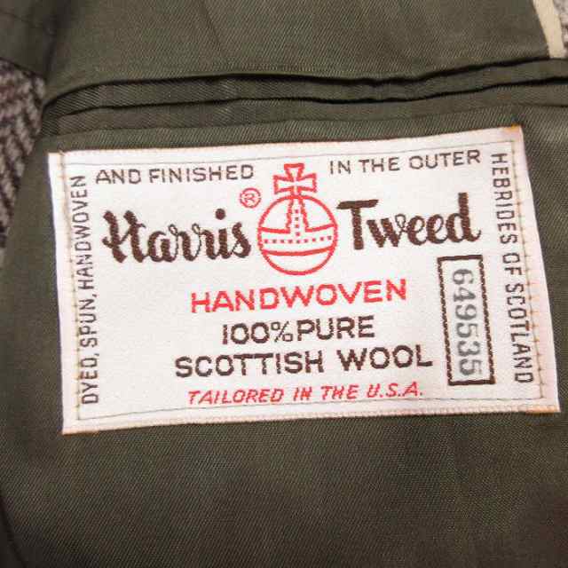 古着 ハリスツイード Harris Tweed 長袖 テーラード ジャケット メンズ