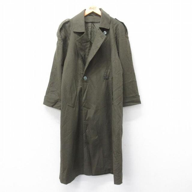 古着 長袖 ウール コート メンズ 90年代 90s ラグラン ロング丈 USA製 濃緑 グリーン Lサイズ 中古 アウター 中古 古着の通販は