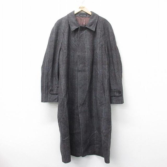 古着 長袖 ウール コート メンズ 90年代 90s ラグラン ツイード 大きいサイズ ロング丈 イングランド製 濃グレー他 Lサイズ 中 中古 古着の通販は 6,952円