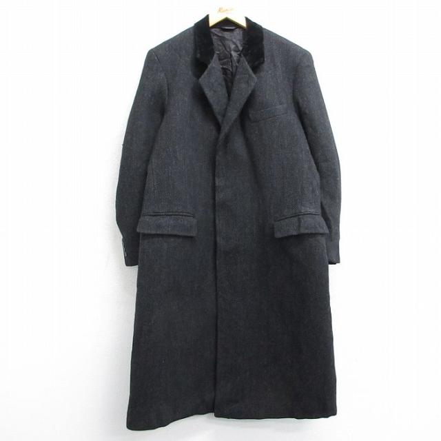 古着 長袖 ウール コート メンズ 90年代 90s ツイード ベロア ロング丈 USA製 黒他 ブラック Lサイズ 中古 アウター 中古 古着の通販は 5,546円