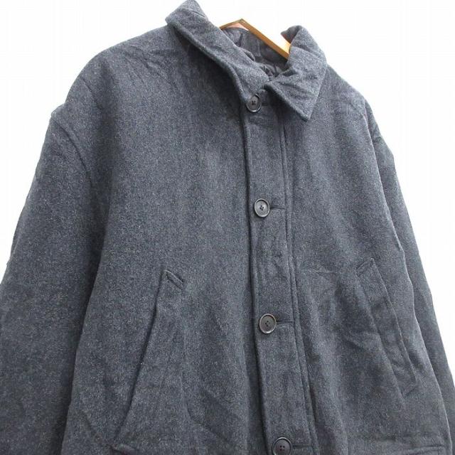 古着 ラルフローレン Ralph Lauren 長袖 ブランド ウール ジャケット メンズ 90年代 90s 大きいサイズ ロング丈 濃グレー 内側 中古 古着_1