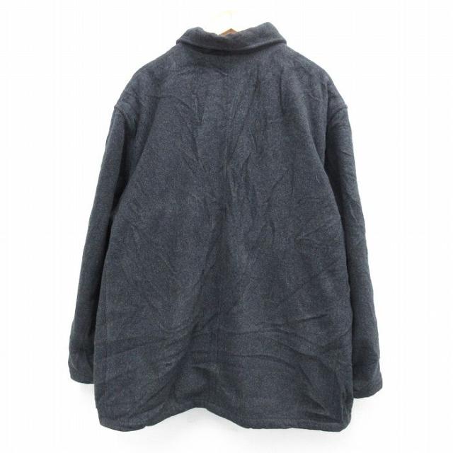 古着 ラルフローレン Ralph Lauren 長袖 ブランド ウール ジャケット メンズ 90年代 90s 大きいサイズ ロング丈 濃グレー 内側 中古 古着_2