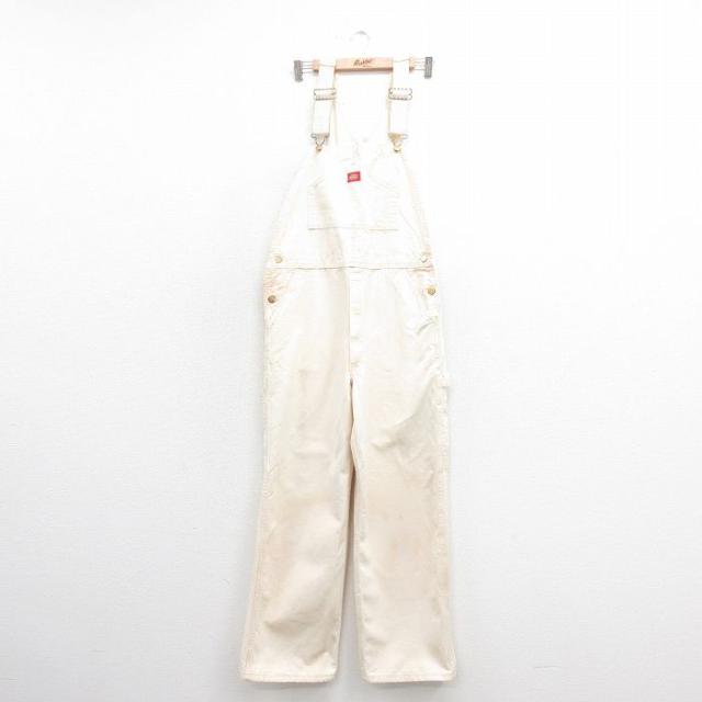 古着 ディッキーズ Dickies オーバーオール メンズ 90年代 90s コットン USA製 生成り W36 中古 ボトムス 中古 古着