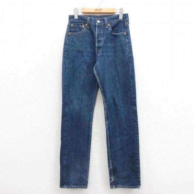 古着 ジーンズ Levis リーバイス 501 メンズ 00年代 00s コットン 紺 ネイビー デニム W29 中古 ボトムス ジーパン Gパン ロン 中古 古着