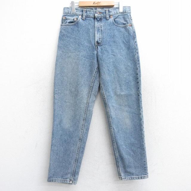 古着 ジーンズ Levis リーバイス 550 メンズ 90年代 90s テーパード コットン USA製 紺 ネイビー デニム spe W31 中古 ボトム 中古 古着