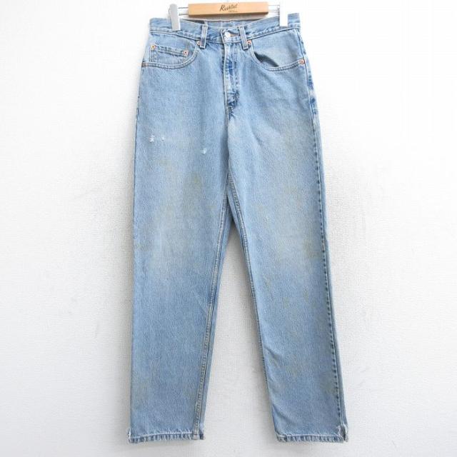 古着 ジーンズ Levis リーバイス 550 メンズ 00年代 00s テーパード コットン 薄紺 ネイビー デニム W30 中古 ボトムス ジーパ 中古 古着