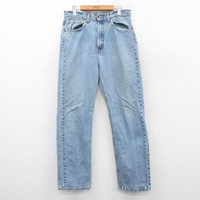 古着 ジーンズ Levis リーバイス 505 メンズ 90年代 90s コットン USA製 紺 ネイビー デニム spe W33 中古 ボトムス ジーパン  中古 古着