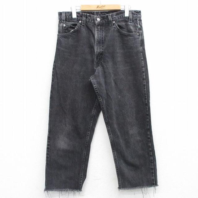 古着 ジーンズ リーバイス Levis 550 メンズ 90年代 90s ヒゲ コットン USA製 黒 ブラック デニム spe W34 中古 ボトムス ジー 中古 古着
