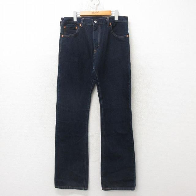 W34☆古着 ジーンズ Levis リーバイス 517 メンズ ブーツカット ヒゲ