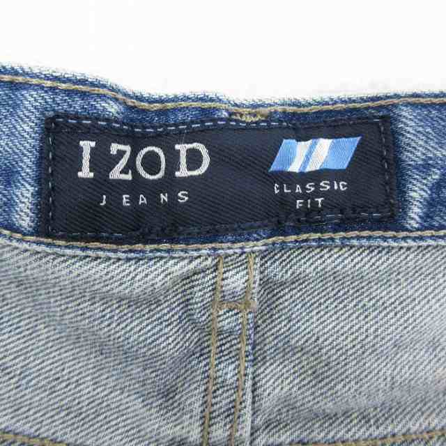 古着 IZOD ジーンズ メンズ コットン 紺 ネイビー デニム W34 中古 ボトムス ジーパン Gパン ロング パンツ ジーンズ パンツ  古着｜au PAY マーケット