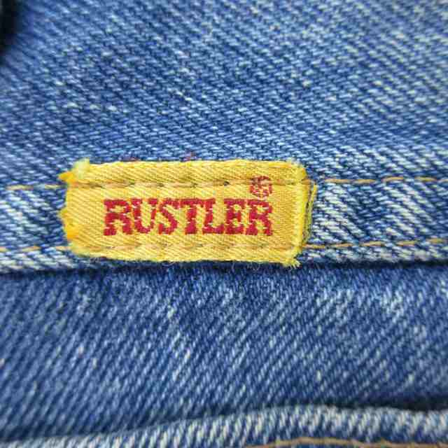 古着 ラスラー RUSTLER ジーンズ メンズ 80年代 80s USA製 タロン 紺