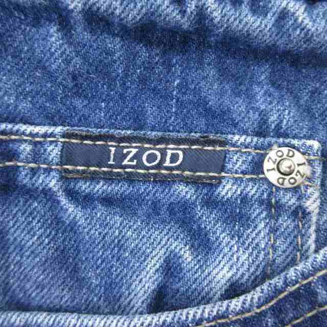 古着 IZOD ジーンズ メンズ リラックスフィット コットン 紺 ネイビー デニム W33 中古 ボトムス ジーパン Gパン ロング パン 中古  古着｜au PAY マーケット