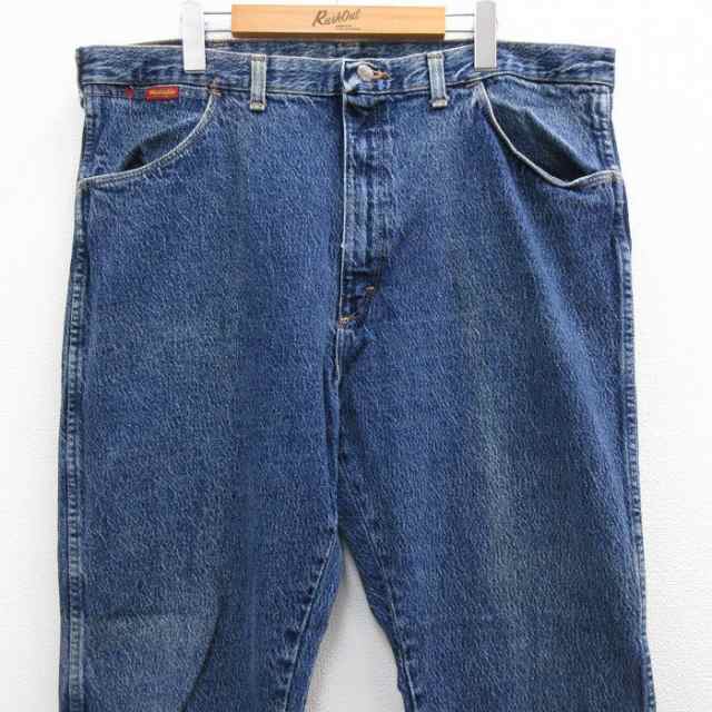 古着 ラングラー Wrangler ジーンズ メンズ 90年代 90s コットン 大きいサイズ USA製 濃グレー系 W40 中古 ボトムス ジーパン  中古 古着｜au PAY マーケット