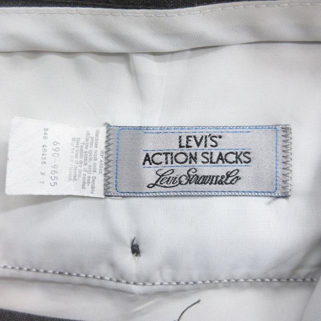 古着 リーバイス Levis アクション スラックス パンツ メンズ 80年代 80s タロン グレー W37 中古 ボトムス ロング 中古 古着の通販は