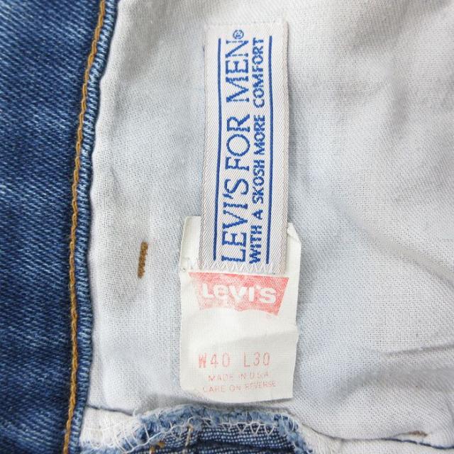 古着 リーバイス Levis ジーンズ メンズ 90年代 90s ヒゲ USA製 紺 ネイビー デニム spe W37 中古 ボトムス ジーパン Gパン ロ 中古 古着_5