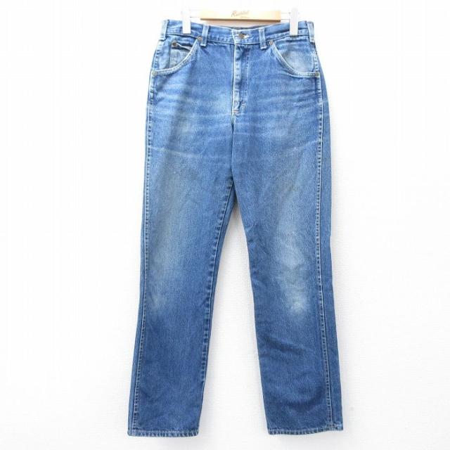 古着 リー Lee ジーンズ メンズ 80年代 80s ヒゲ USA製 タロン 紺 ネイビー デニム spe W32 中古 ボトムス ジーパン Gパン ロ 中古 古着