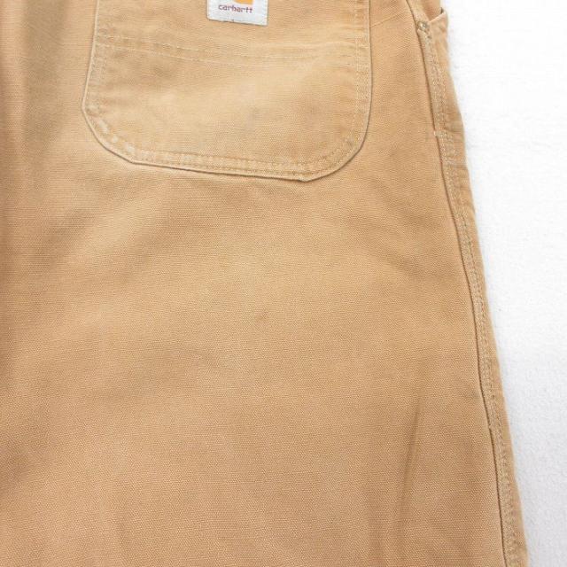 古着 カーハート Carhartt パンツ メンズ 90年代 90s ダック地 コットン USA製 茶系 ブラウン 内側キルティング spe W38 中古  中古 古着 古着 カーハート Carhartt パンツ メンズ 90年代 90s ダック地