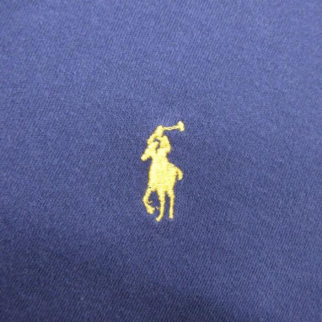 古着 ラルフローレン Ralph Lauren 長袖 ブランド ポロ シャツ メンズ 90年代 90s ワンポイントロゴ コットン USA製 濃紺他 ネ 中古 古着_2