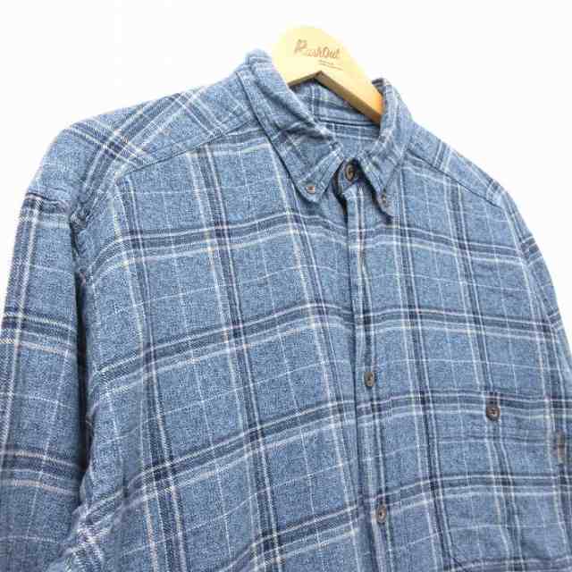 古着 ウールリッチ WOOLRICH 長袖 フランネル シャツ メンズ ロング丈 