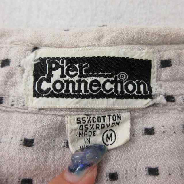 ビンテージ 90's Pier Connection　ストライプシャツ　長袖　M