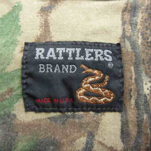 ナチュラ 古着 90年代 RATTLERS BRAND 迷彩 カモフラ シャツ USA 製