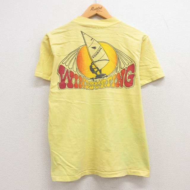 80s USA製 Hanes（ヘインズ）vintage Tシャツ 黄色 - Tシャツ