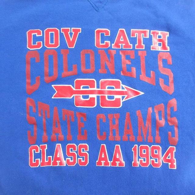 古着 ラッセル 長袖 スウェット メンズ 90年代 90s COLONELS クルーネック USA製 青 ブルー Lサイズ 中古 スエット トレーナー 中古 古着_1