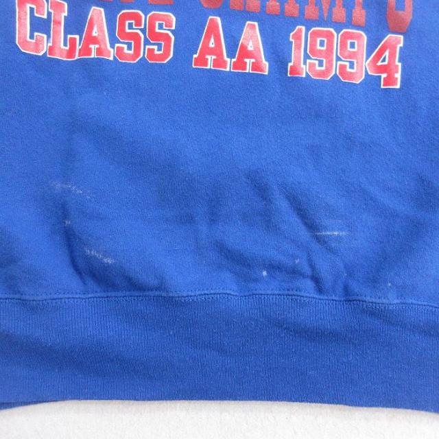 古着 ラッセル 長袖 スウェット メンズ 90年代 90s COLONELS クルーネック USA製 青 ブルー Lサイズ 中古 スエット トレーナー 中古 古着_3