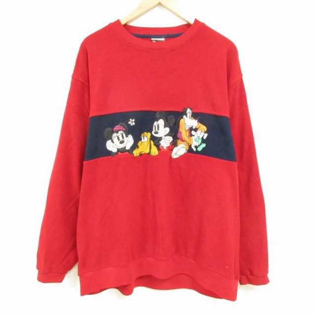 古着 長袖 フリース トップス メンズ 90年代 90s ディズニー DISNEY