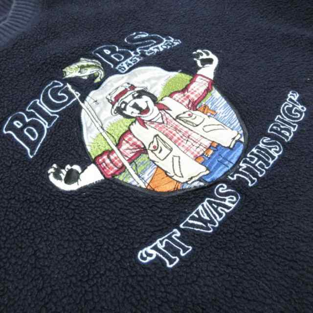 BIG DOGS ロゴ刺繍スウェット ネイビー 長袖 ビッグサイズ