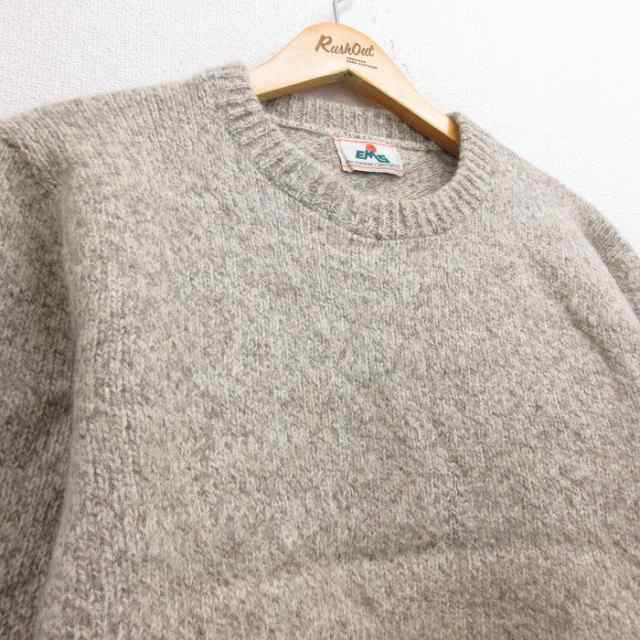 人気ショップ 90s古着 セーター ニット無地 ベージュ カーキ spektr 