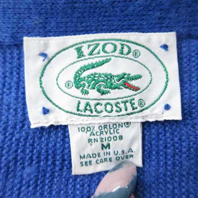 古着 ラコステ LACOSTE IZOD 長袖 ブランド ニット カーディガン