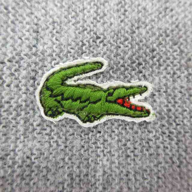 IZOD LACOSTE USA製 グレー 長袖 ニット Lサイズ 古着 - ニット