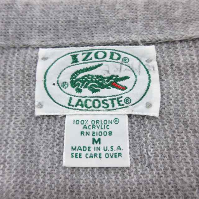 古着 ラコステ LACOSTE IZOD 長袖 ブランド ニット カーディガン