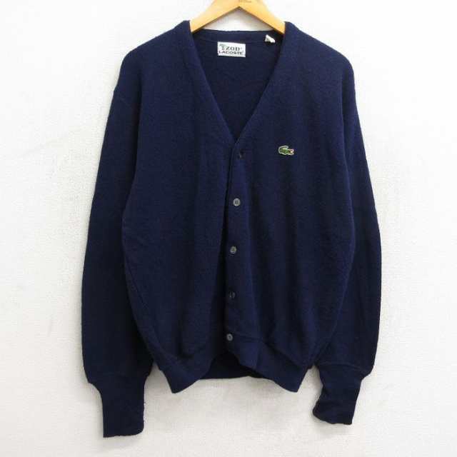 古着 ラコステ LACOSTE IZOD 長袖 ブランド ニット カーディガン