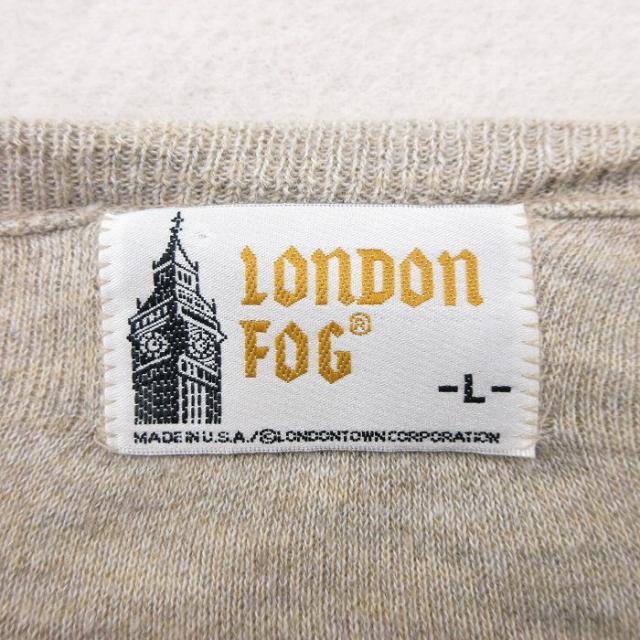 古着 ロンドンフォグ 長袖 セーター メンズ 90年代 90s 大きいサイズ アクリル Vネック USA製 ベージュ系 カーキ XLサイズ 中 中古 古着 Vネックセーター