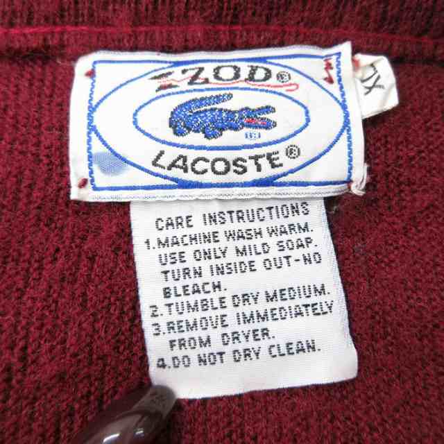 古着 ラコステ LACOSTE IZOD 長袖 ブランド セーター メンズ 90年代