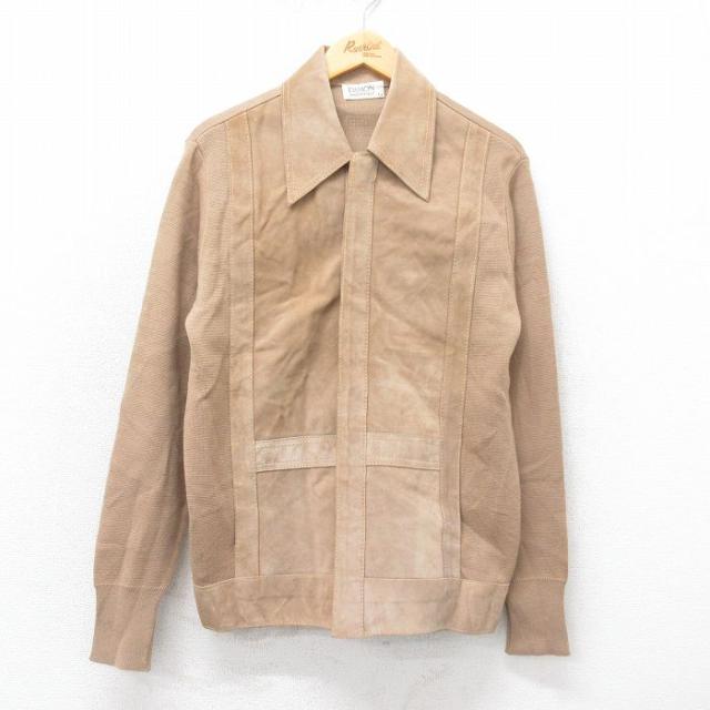 古着 長袖 セーター メンズ 90年代 90s 襟付き スエード使用 イタリア製 茶 ブラウン Mサイズ 中古 ニット トップス 中古 古着の通販は 5,487円