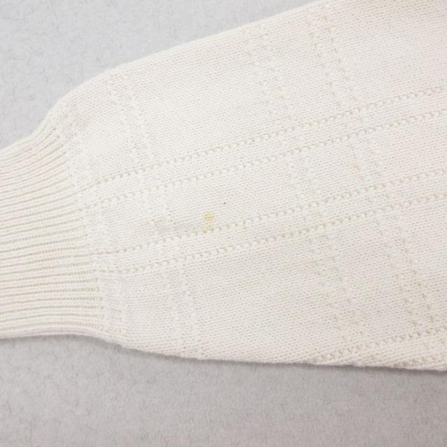 古着 長袖 セーター メンズ 90年代 90s シカ 大きいサイズ コットン クルーネック USA製 生成り XLサイズ 中古 ニット トップ 中古 古着