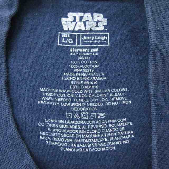 古着 半袖 Tシャツ メンズ スターウォーズ STAR WARS コットン クルーネック 紺 ネイビー Lサイズ 中古 中古 古着｜au PAY  マーケット