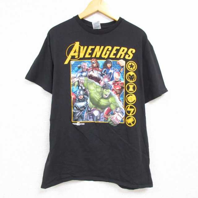 古着 半袖 Tシャツ メンズ マーベル アベンジャーズ ハルク ブラック