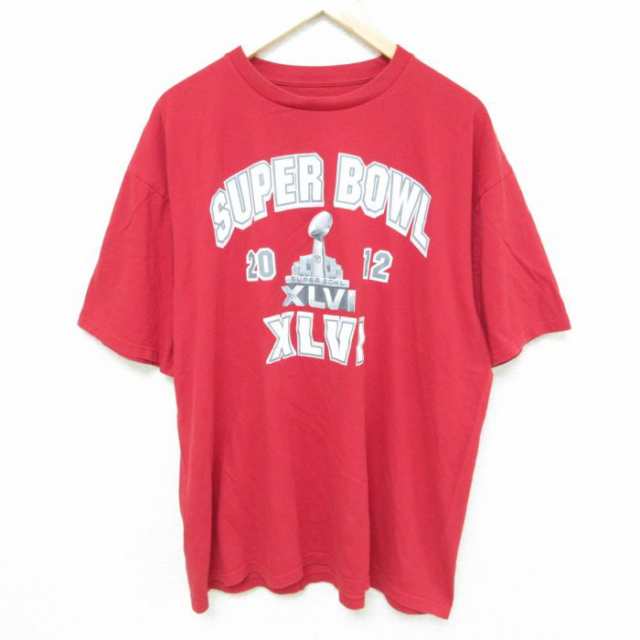 古着 半袖 Tシャツ メンズ NFL 大きいサイズ コットン クルーネック 赤