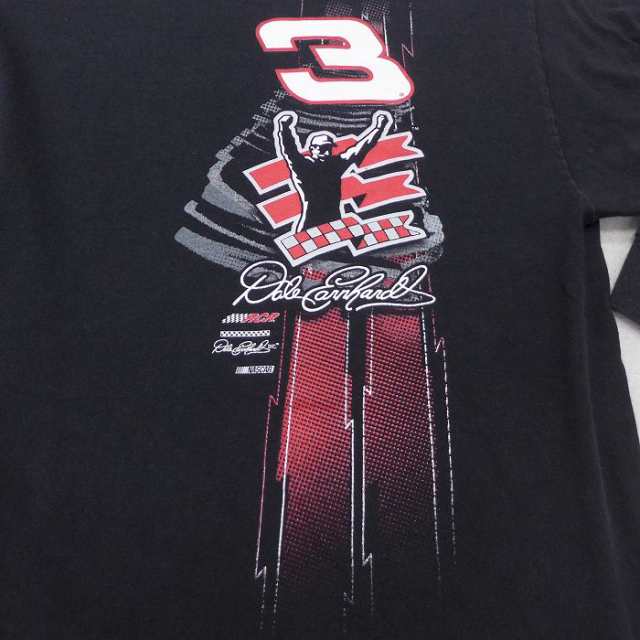 古着 長袖 Tシャツ メンズ レーシング デイルアーンハート NASCAR 大きいサイズ コットン クルーネック 黒 ブラック XLサイズ 中古  古着｜au PAY マーケット