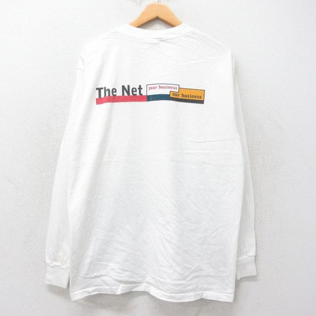 古着 All Sport 長袖 ビンテージ Tシャツ メンズ 90年代 90s CISCO SYSTEMS コットン クルーネック USA製 白 ホワイト spe XL 中古 古着