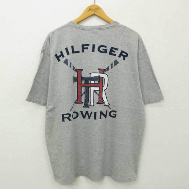 古着 トミーヒルフィガー TOMMY HILFIGER 半袖 ビンテージ ブランド Tシャツ メンズ 90年代 90s 胸ポケット付き 大きいサイズ  中古 古着｜au PAY マーケット